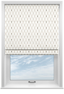 Puddle Down, Trellis Down - Roman Blind